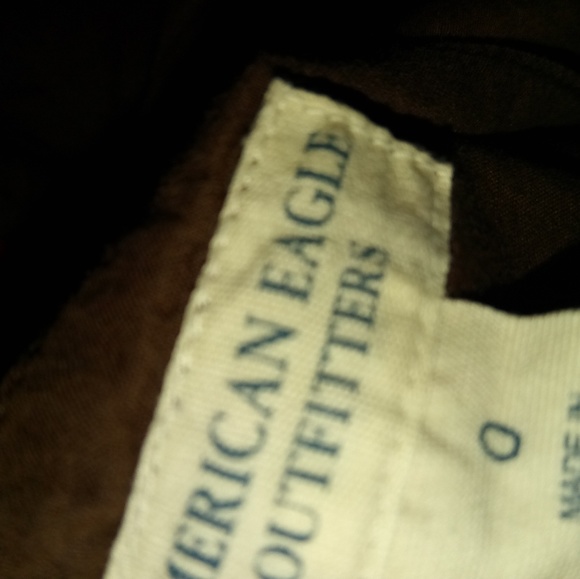 AMERICAN EAGLE 0 29 Boho Cotton Ribboned Skirt in Brown Pink - Picture 2 of 2